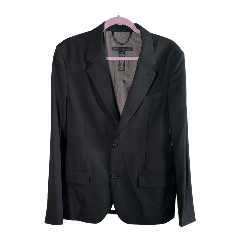 Marc by Marc Jacobs Shrunken Fit Black Wool Sport Coat Blazer Jacket Size M NWT